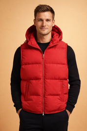 Ronan | Men's Hooded Quilted Puffer Vest with Front Zip