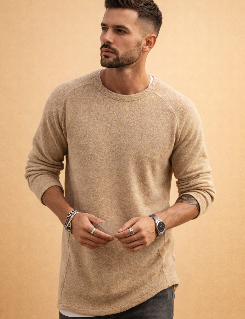 Sebastian | Men's Relaxed Fit Crewneck Knit Sweater