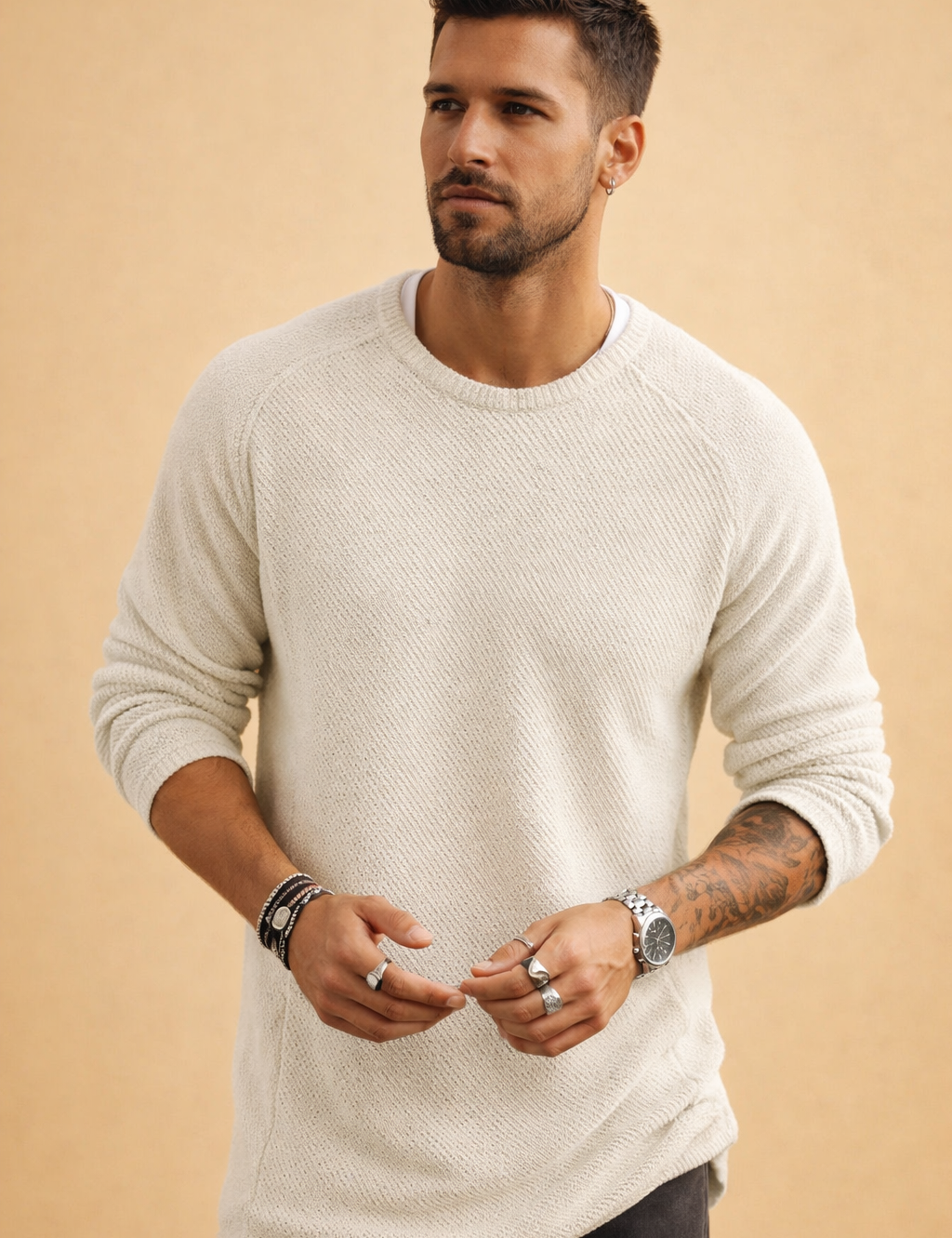 Sebastian | Men's Relaxed Fit Crewneck Knit Sweater