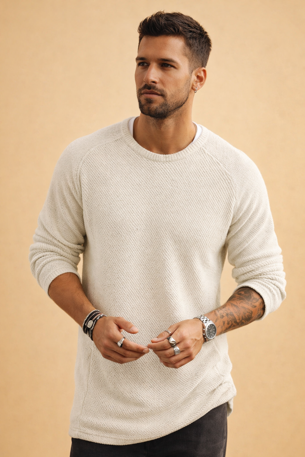 Sebastian | Men's Relaxed Fit Crewneck Knit Sweater