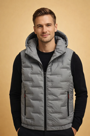 Tobias | Men's Hooded Puffer Vest with Interior Pocket