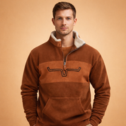 Wyatt | Men's Quarter Zip Patterned Knit Pullover Sweater