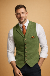 Henry | Men's Tailored Fit Button Front Formal Waistcoat Vest