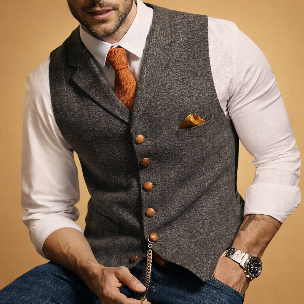 Oliver | Men's Classic Fit Button-Down Formal Waistcoat Vest