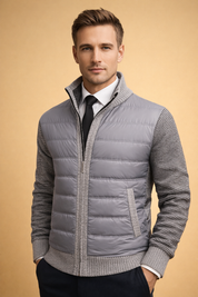 Landon | Men's Quilted Zip-Up Knit Vest Sweater