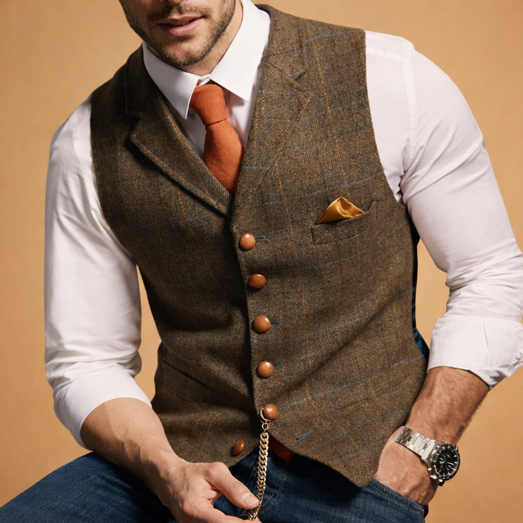 Oliver | Men's Classic Fit Button-Down Formal Waistcoat Vest