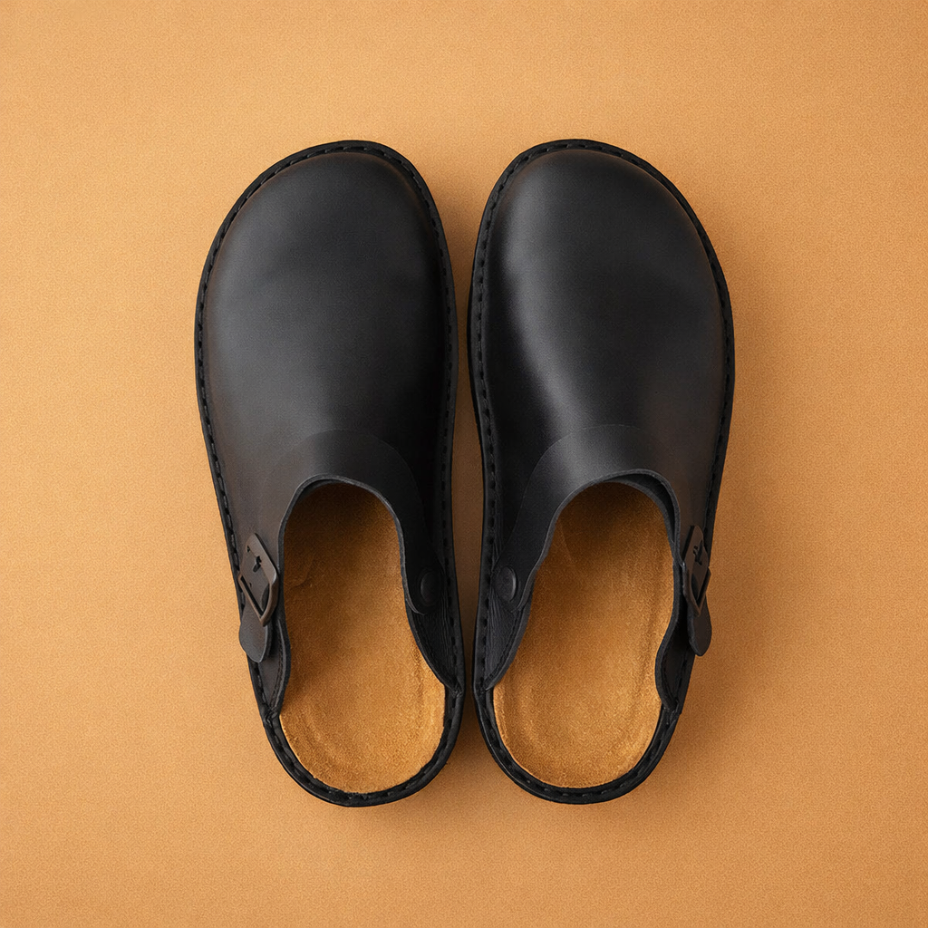 Arthur | Men's Comfortable Slip-On Clogs Leather with Adjustable Strap