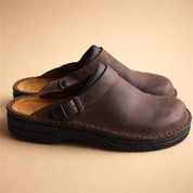 Arthur | Men's Comfortable Slip-On Clogs Leather with Adjustable Strap