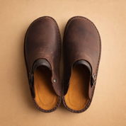 Arthur | Men's Comfortable Slip-On Clogs Leather with Adjustable Strap