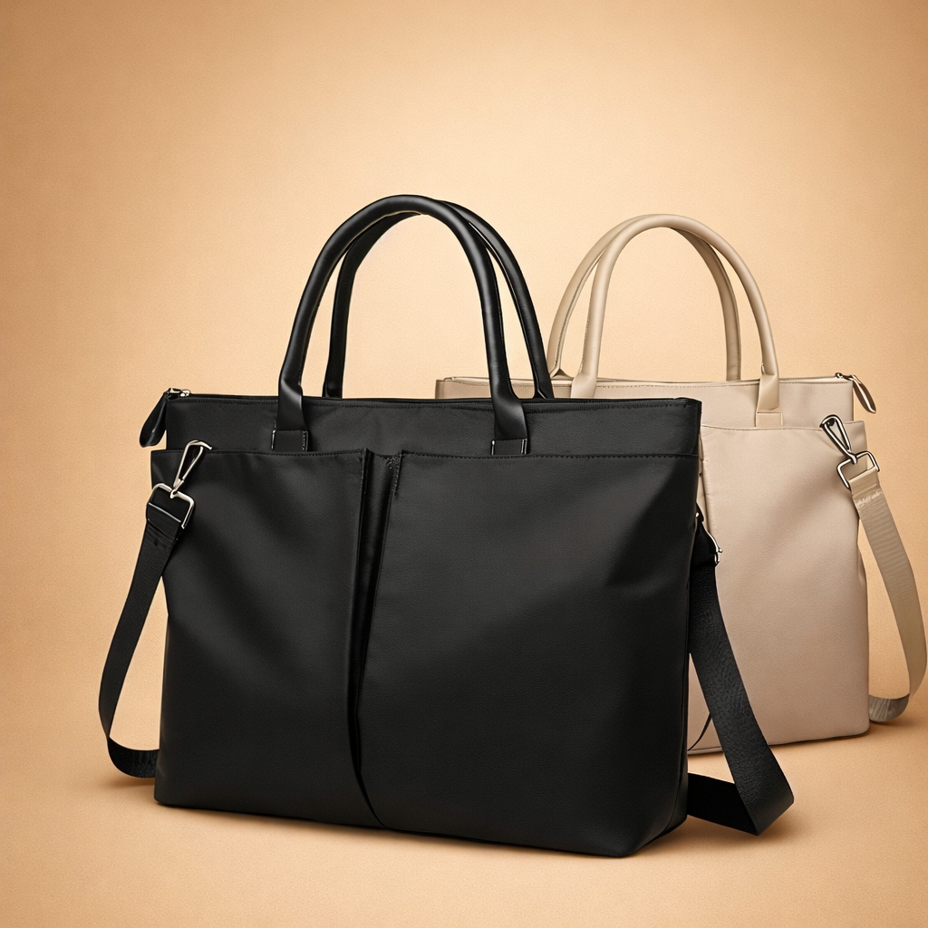 european-studio-model-style-black-beige-leather-tote-bags-caramel-sand-fashion-shoot.png
