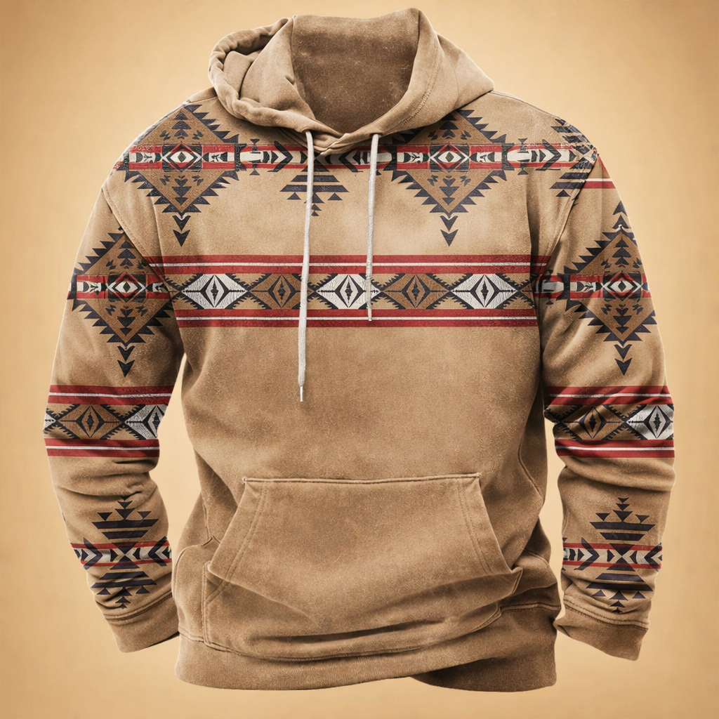 Asher | Men's Patterned Pullover Hoodie Sweatshirt