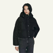 Women's Black Puffer Jacket Lightweight Warm Insulating Winter Coat