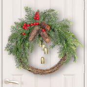 Farmhouse Christmas Wreath, Boho Wreath, Holiday Wreath