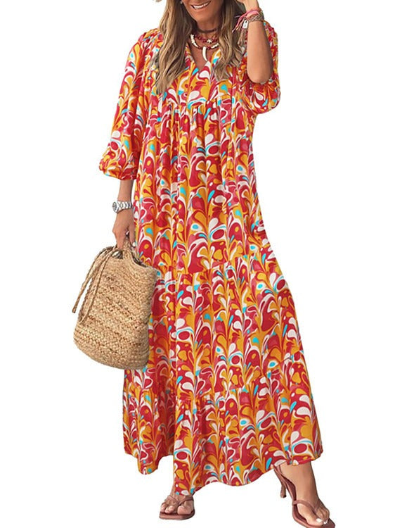 Salma | Fashionable V-Neck Dress