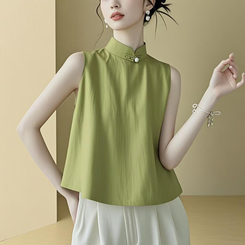Livia | Elegant blouse with draped neckline