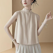 Livia | Elegant blouse with draped neckline