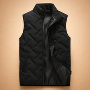 Kellan | Men's Stand Collar Quilted Puffer Vest with Zip Closure