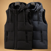 Landon | Men's Hooded Puffer Vest with Zip Pockets