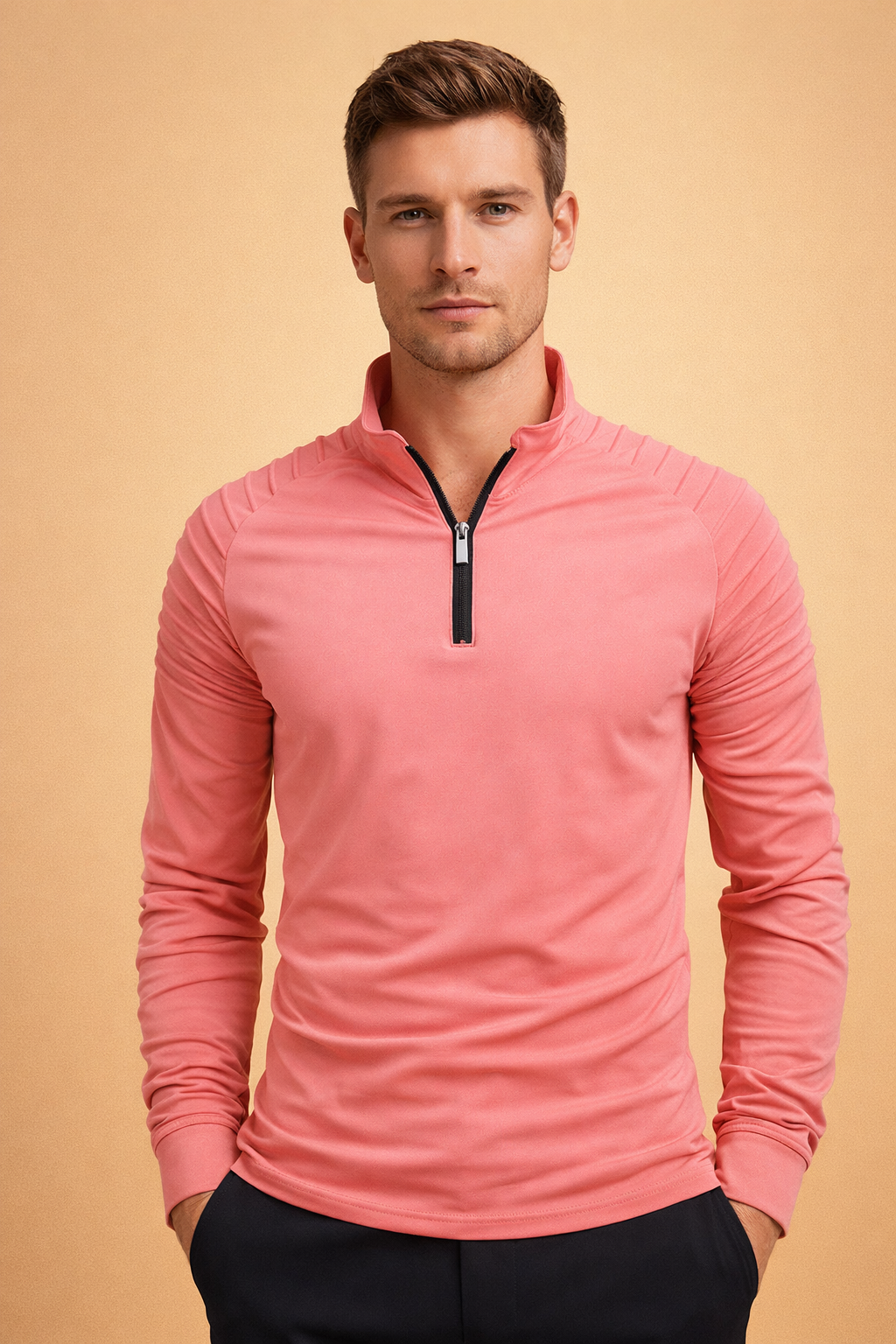 Ryan | Warm Men's Long Sleeve Zipper Sweater