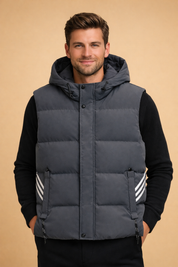 Murphy | Sporty Quilted Vest with Hood Lightweight Padded