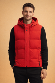 Murphy | Sporty Quilted Vest with Hood Lightweight Padded