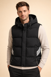 Murphy | Sporty Quilted Vest with Hood Lightweight Padded
