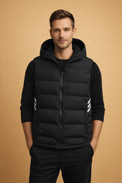 Rafael | Men's Hooded Puffer Vest Urban Style Warm Polyester