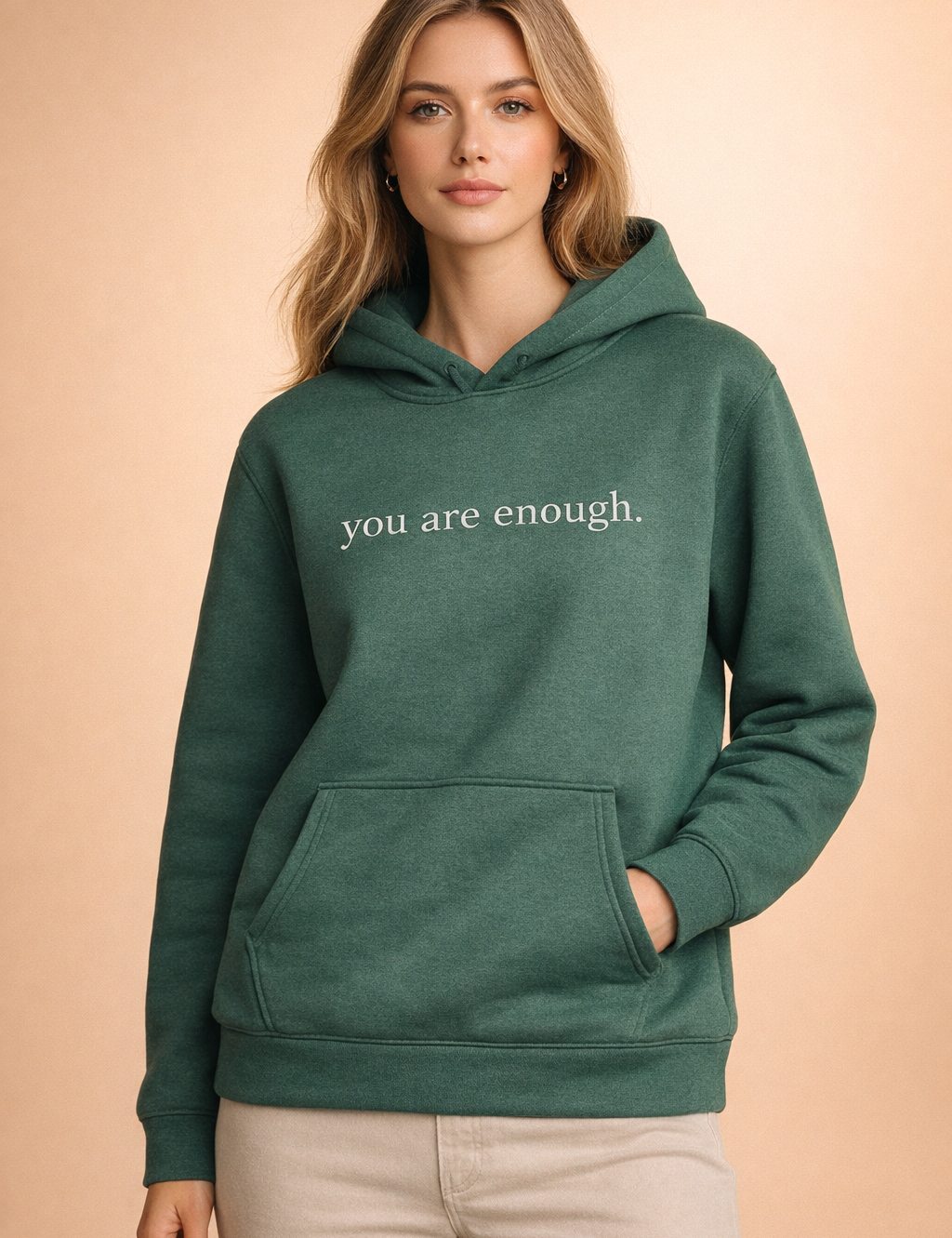 Lena | Oversized hoodie with motivational slogan