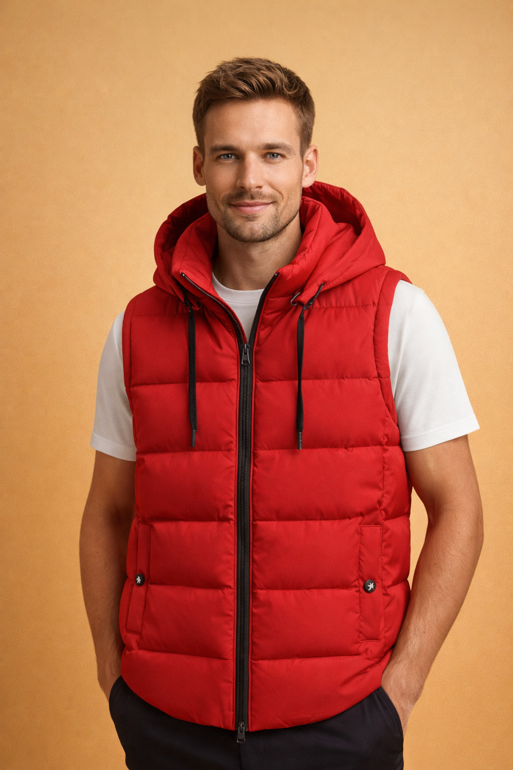 Charlie | Insulated Hooded Puffer Vest Lightweight Quilted
