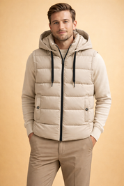Charlie | Insulated Hooded Puffer Vest Lightweight Quilted