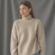 Women's Oversized Turtleneck Sweater Comfortable Cashmere