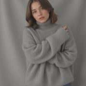 Women's Oversized Turtleneck Sweater Comfortable Cashmere