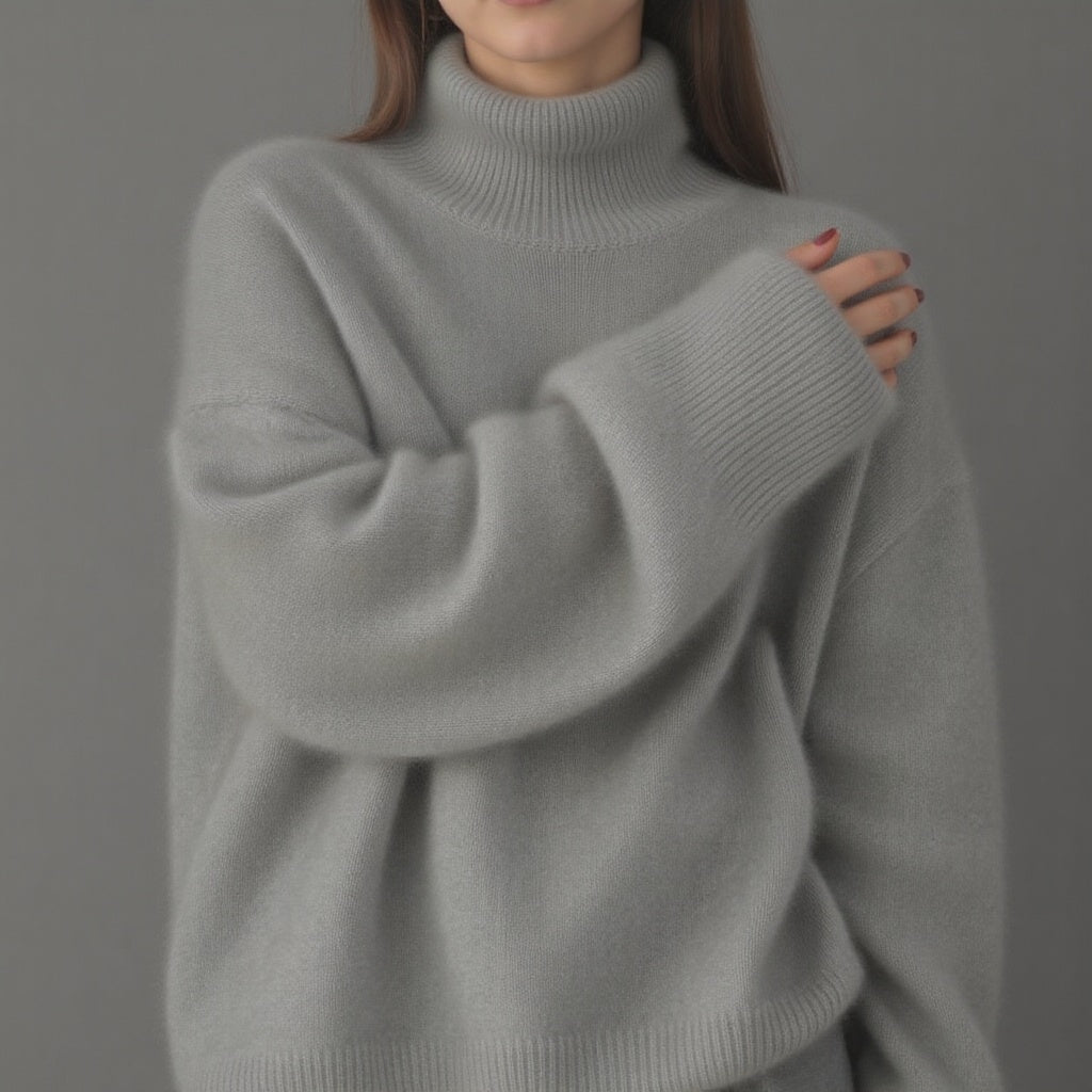Women's Oversized Turtleneck Sweater Comfortable Cashmere