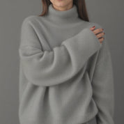 Women's Oversized Turtleneck Sweater Comfortable Cashmere