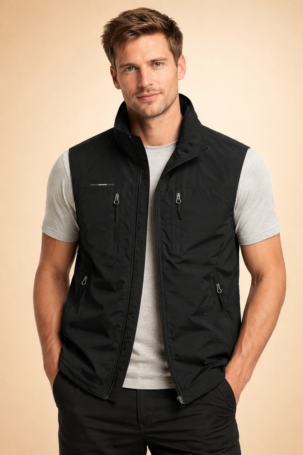 Maddox | Men's Outdoor Utility Vest with Multi-Zip Pockets