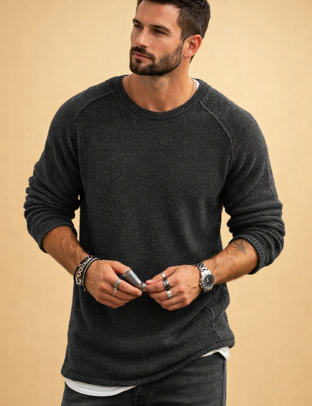 Sebastian | Men's Relaxed Fit Crewneck Knit Sweater