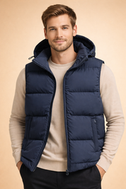 Grayson | Men's Hooded Quilted Puffer Vest with Full Zip