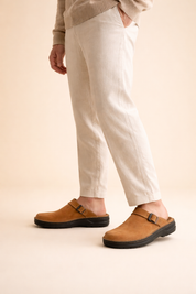 Arthur | Men's Comfortable Slip-On Clogs Leather with Adjustable Strap