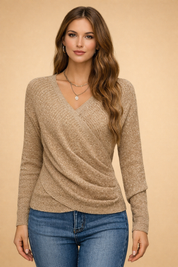 Kalina | Sweater with a wrap neckline
