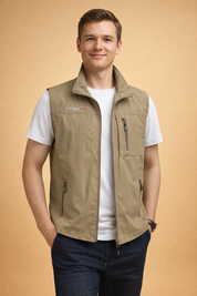 Colton | Men's Lightweight Utility Vest with Zip Pockets