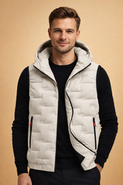 Tobias | Men's Hooded Puffer Vest with Interior Pocket