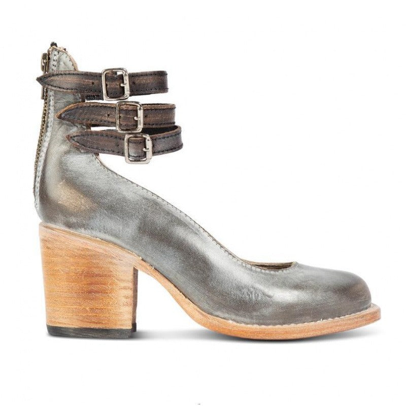 Natalia | Elegant block heel pumps with straps