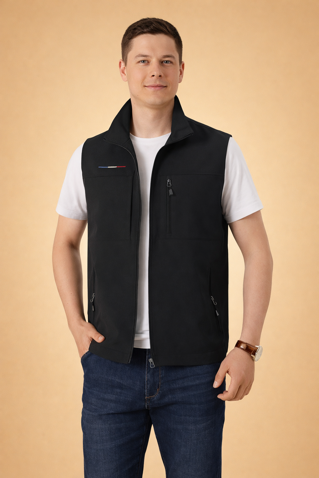 Charlie | Men's Lightweight Puffer Vest with Classic Collar Durable Material