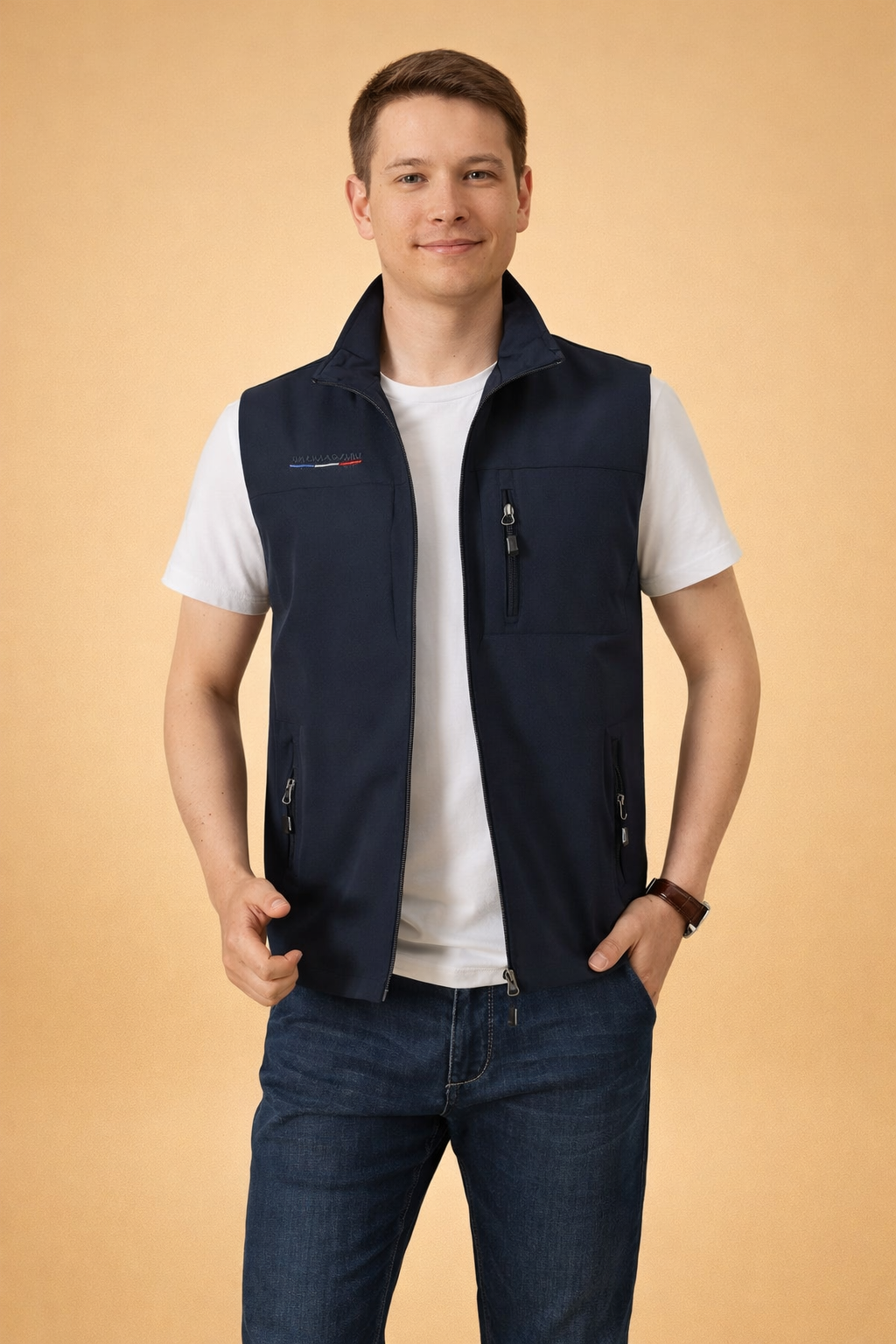 Charlie | Men's Lightweight Puffer Vest with Classic Collar Durable Material