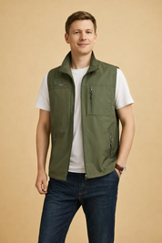 Charlie | Men's Lightweight Puffer Vest with Classic Collar Durable Material