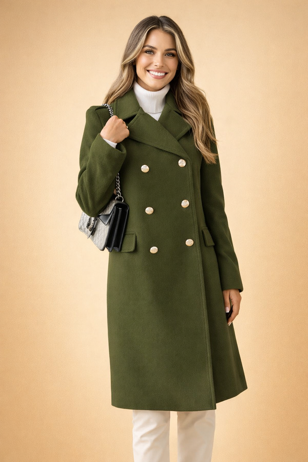 Gabriela | Double-breasted coat with large buttons