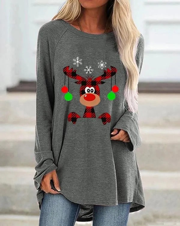 Women's Cozy Sweatshirt Festive Knit