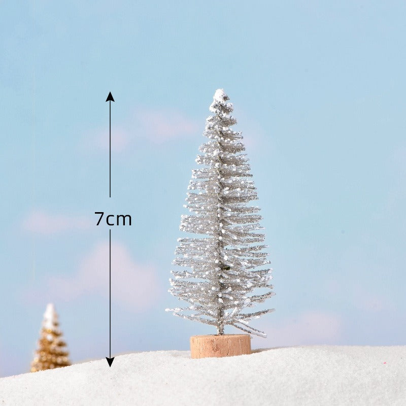 Colorful Christmas trees for your desk, set of 5