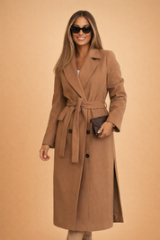 Patricia | Tailored Belted Longline City Coat