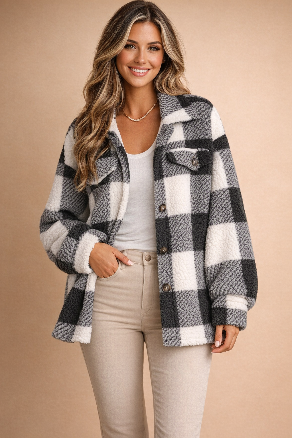 Millie | Stylish shirt jacket with a loose fit